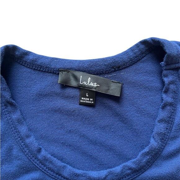 Lulu’s Shield and Sword Navy Blue Sleeveless Maxi Dress With Pockets Size Large - Picture 9 of 15